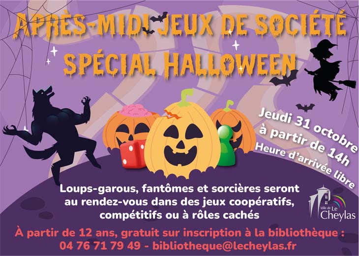 Après-midi jeux de société spécial halloween